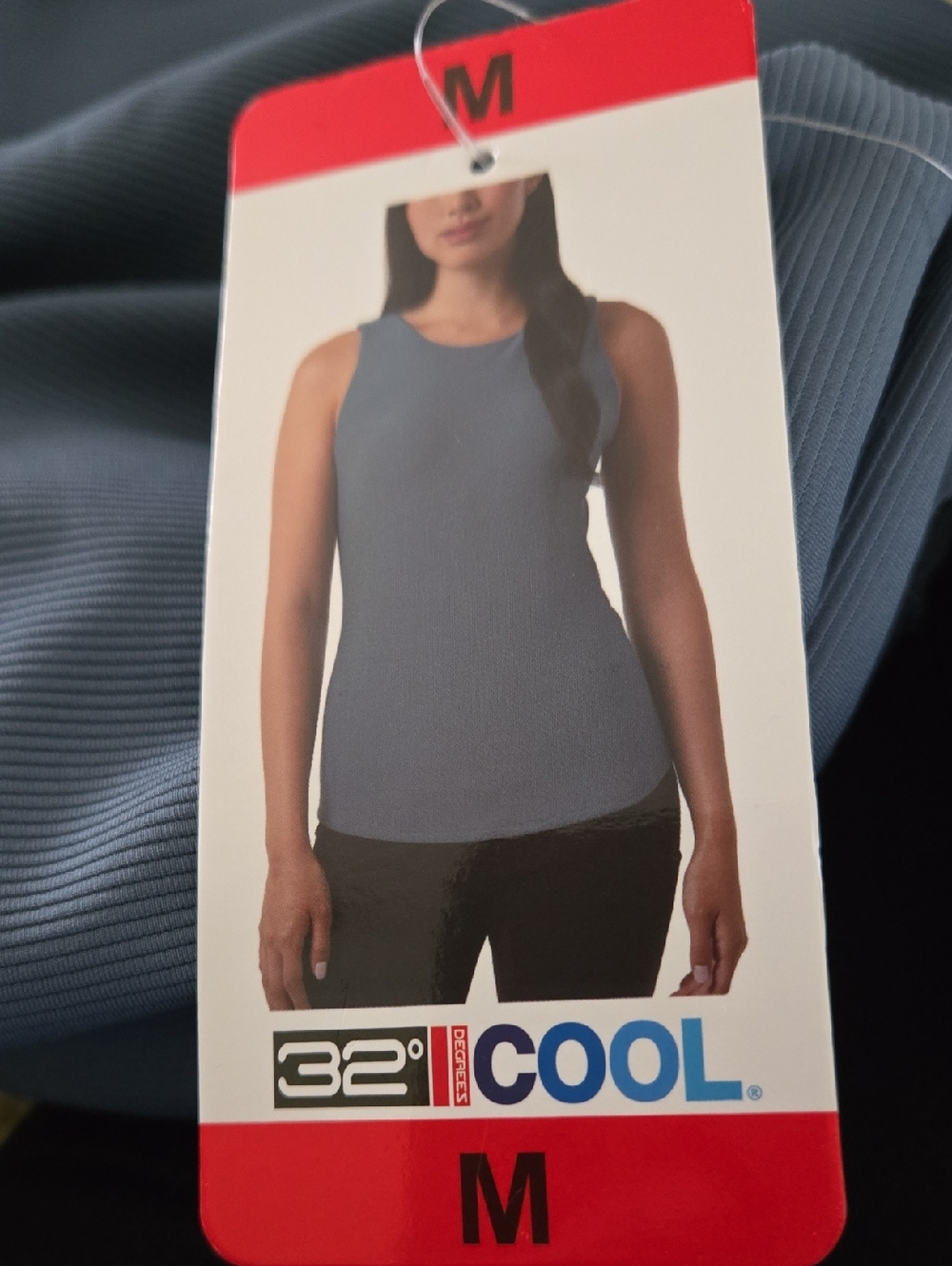 NWT 32 Degree Cool Women’s Tank with Built in Bra, Sz Med,blue - Picture 2 of 4